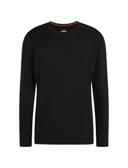 Icebreaker Men's Merino 200 Oasis LS Crewe - Black - Langærmet uldtrøje